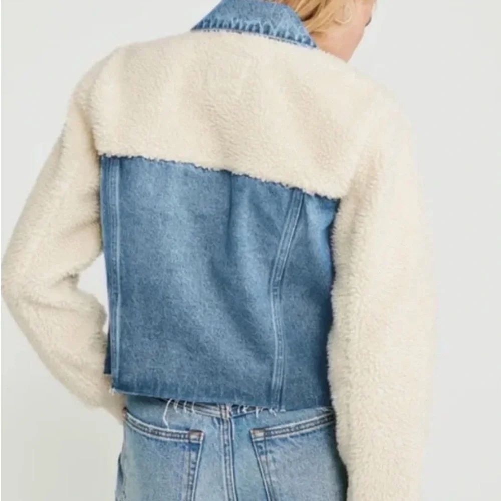Abercrombie & Fitch Blue and Cream Jean Jacket - Picture 2 of 5